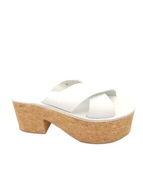 NEW Jeffrey Campbell Platform Sandals Womens 9 White Boho Retro Chic Modern